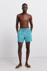 Springfield Ba&ntilde;ador estampado pulpos azul