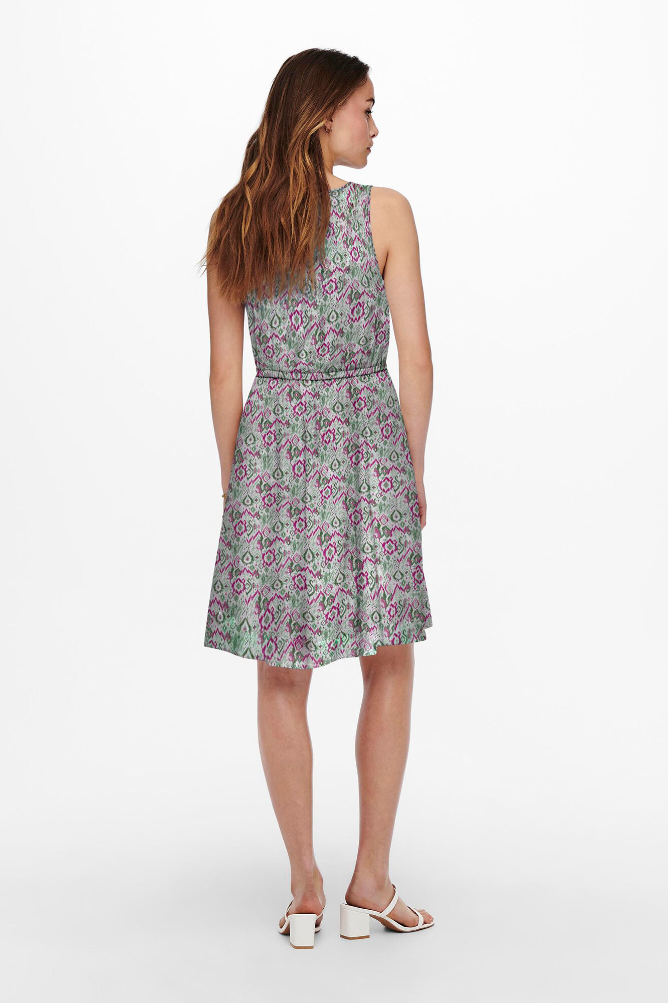 Only Kurzes &auml;rmelloses Kleid Print