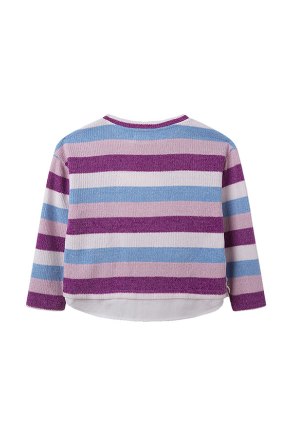 Springfield Jersey chenilla rayas multicolor niña lila