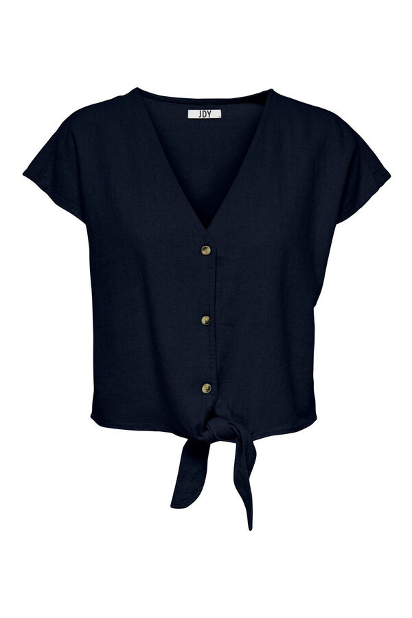 JDY Camisa manga corta nudo gris