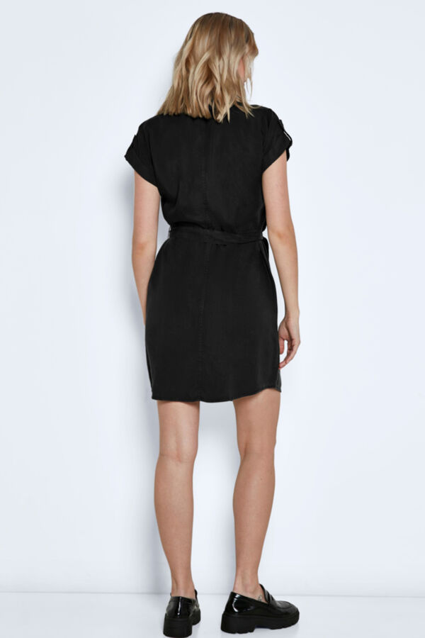 Noisy May Vestido de camisa curta Lyocell preto
