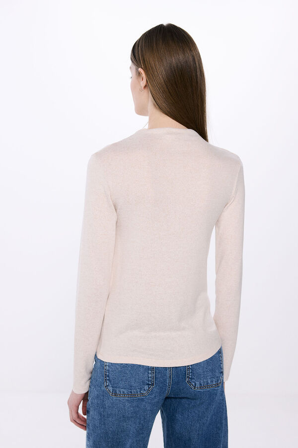 Springfield Camiseta cuello perkins tacto suave nude