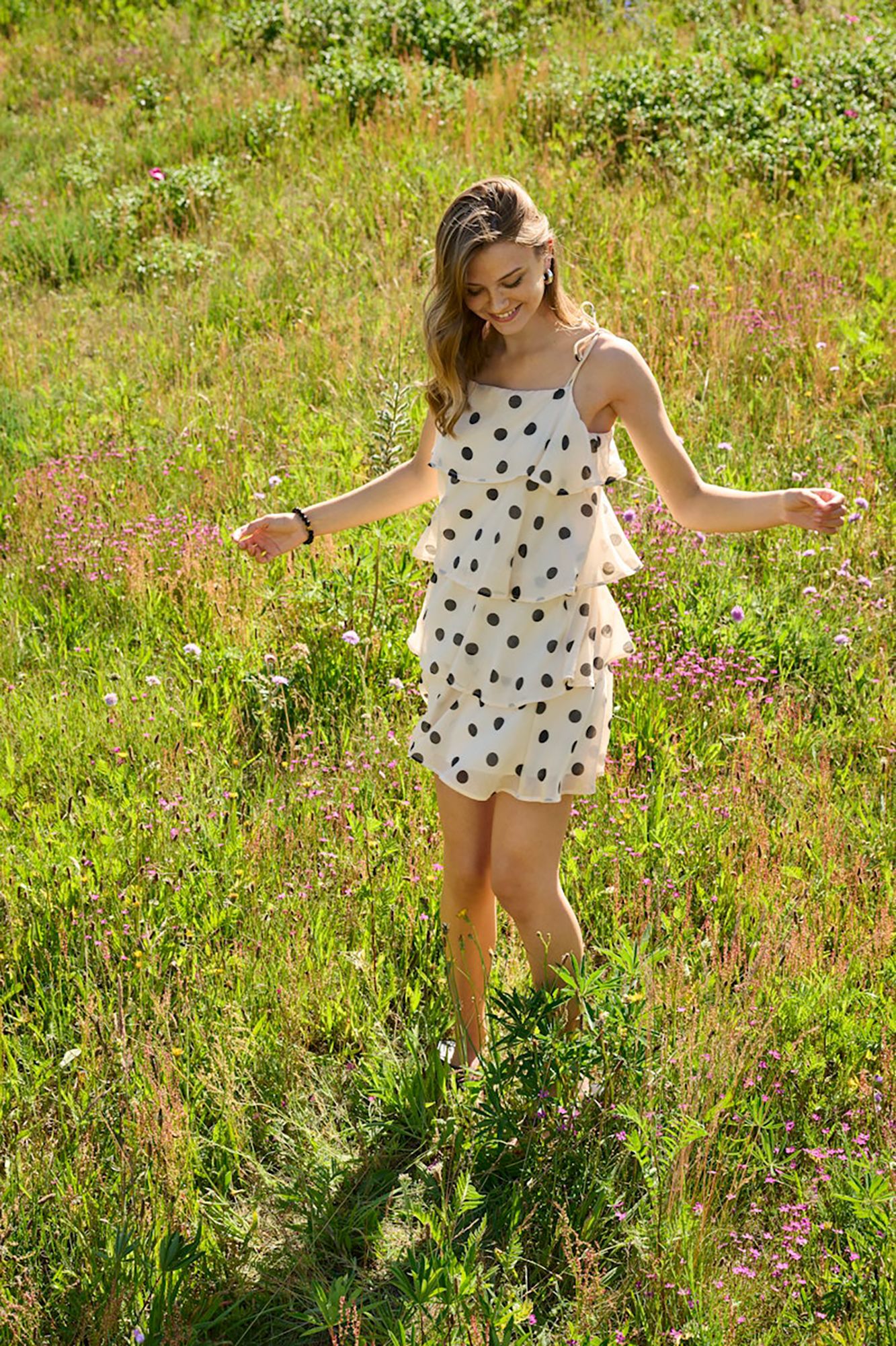 JDY Vestido corto volantes