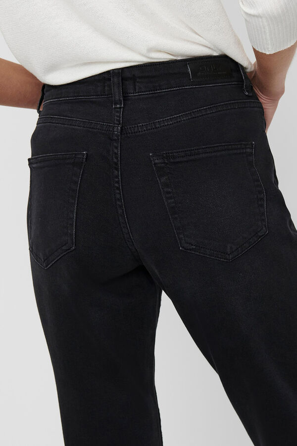 Springfield Jeans de corte Mom fit de mujer 5 bolsillos negro