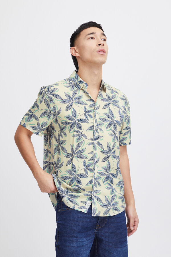 Blend Camisa Manga Curta Estampada cinzento