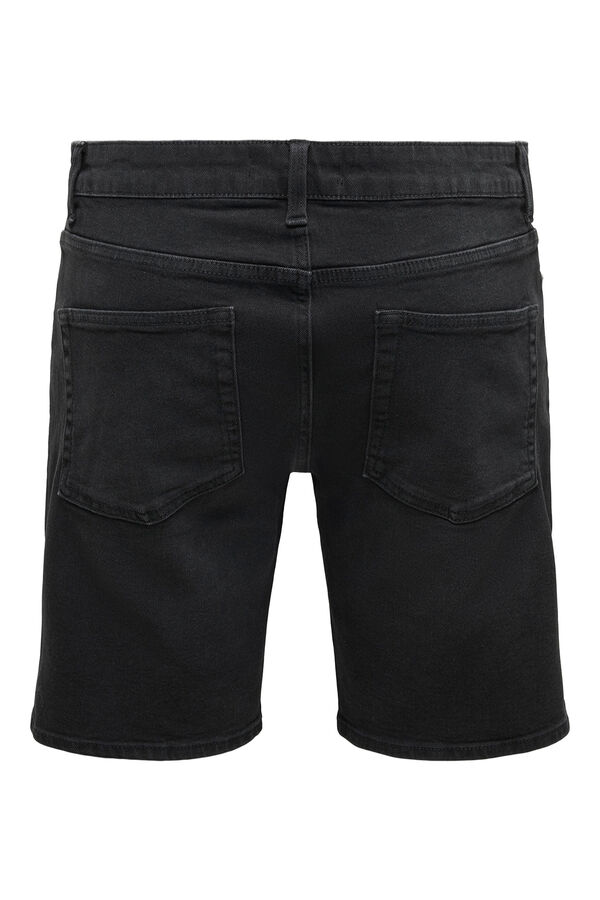 Only & Sons Bermuda vaquera negro