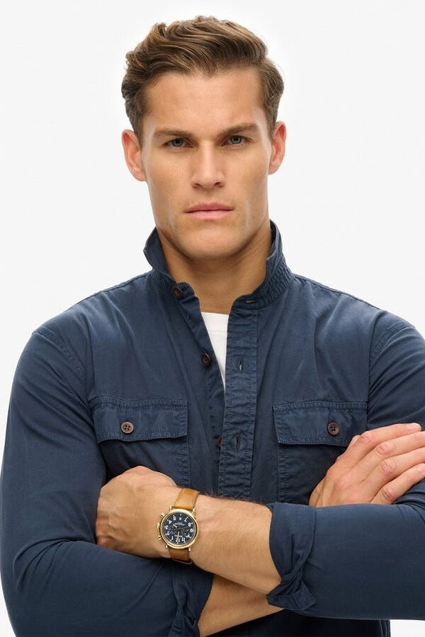 Superdry Camisa Manga Larga azul