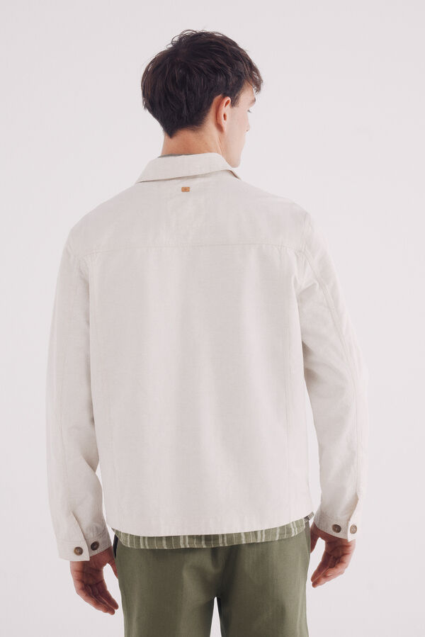 Springfield Camisa de linho-algod&atilde;o branco