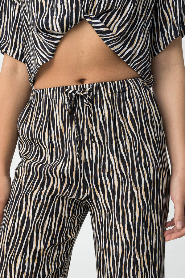 Tiffosi Pantal&oacute;n Culotte Estampado negro