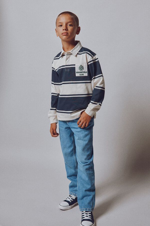 Springfield Kids Polo manga larga ni&ntilde;o azul