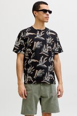 Jack & Jones T-shirt regular fit estampada preto