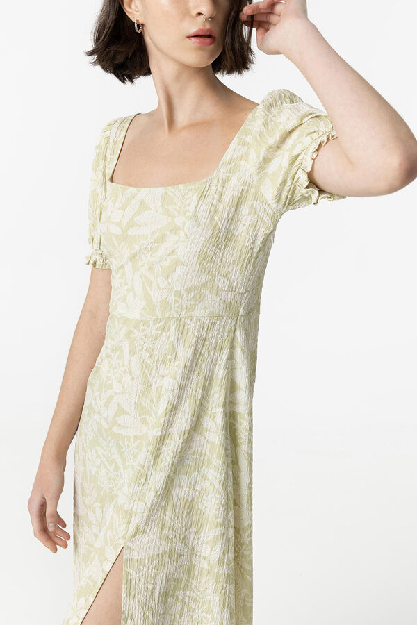 Tiffosi Vestido con Textura y Abertura en Espalda verde