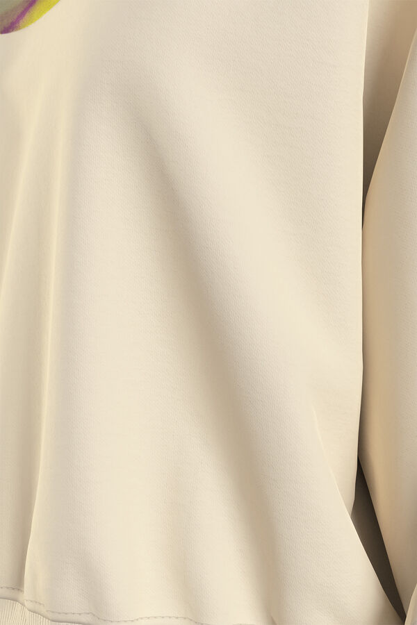 CK Jeans Sudadera de mujer sin capucha amarillo