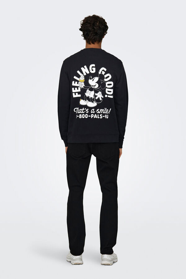 Only & Sons Sudadera disney mickey negro