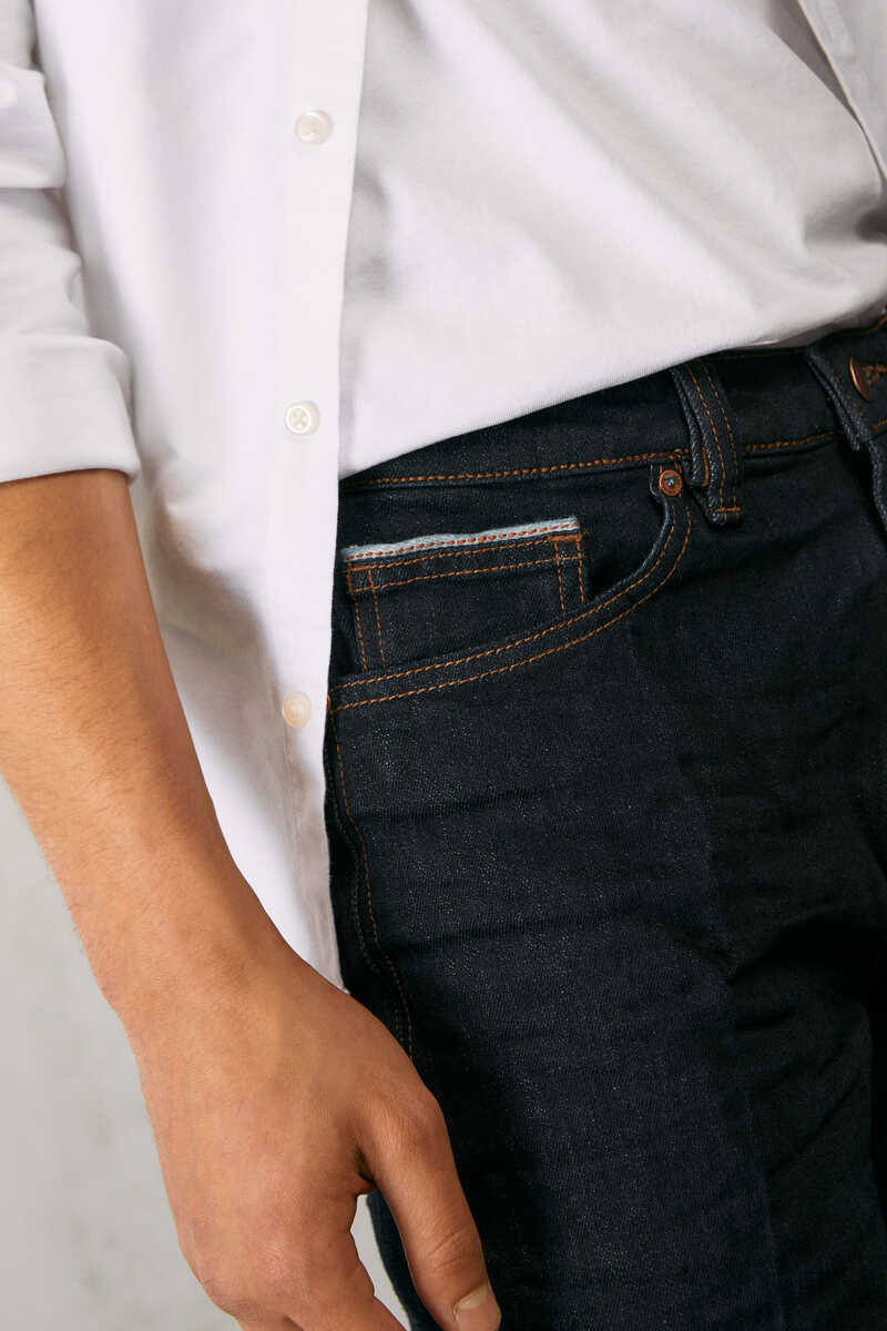 Springfield Jeans slim comfort crop lavado desencolado navy