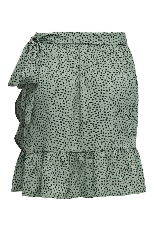 Only Saia curta folho verde