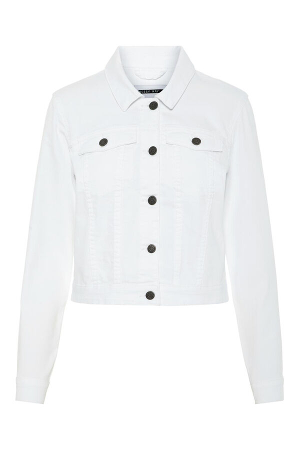 Noisy May Casaco branco denim branco