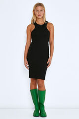 Noisy May Vestido cuello halter sin mangas negro