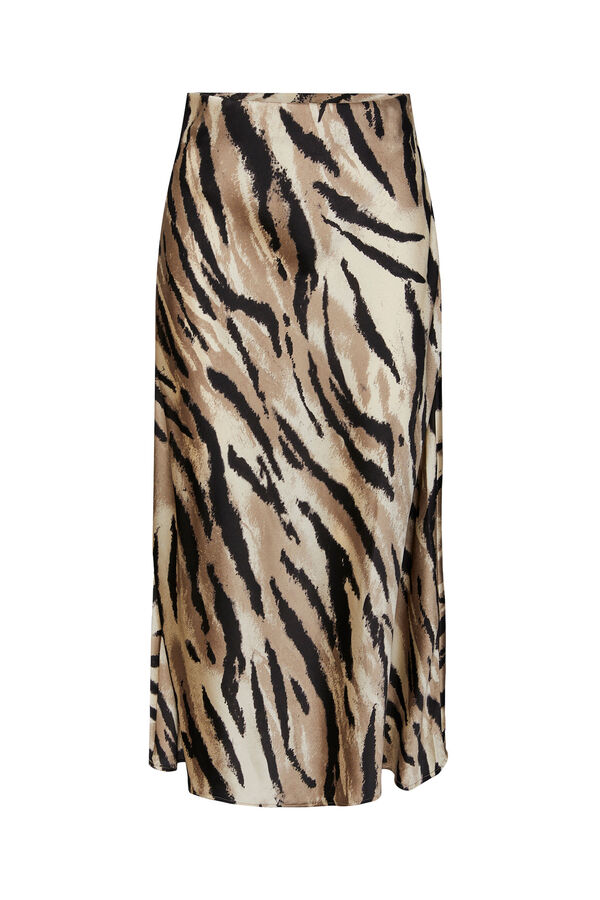 Pieces Saia midi com estampado print cru