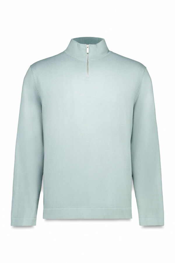 Springfield Camisola Milano com fecho-&eacute;clair verde