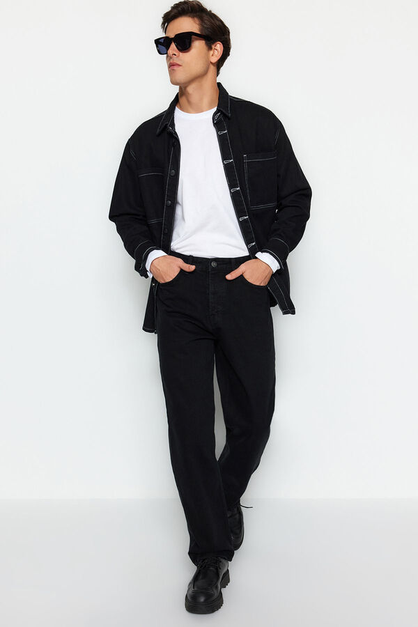 Trendyol Jeans regular de hombre negro