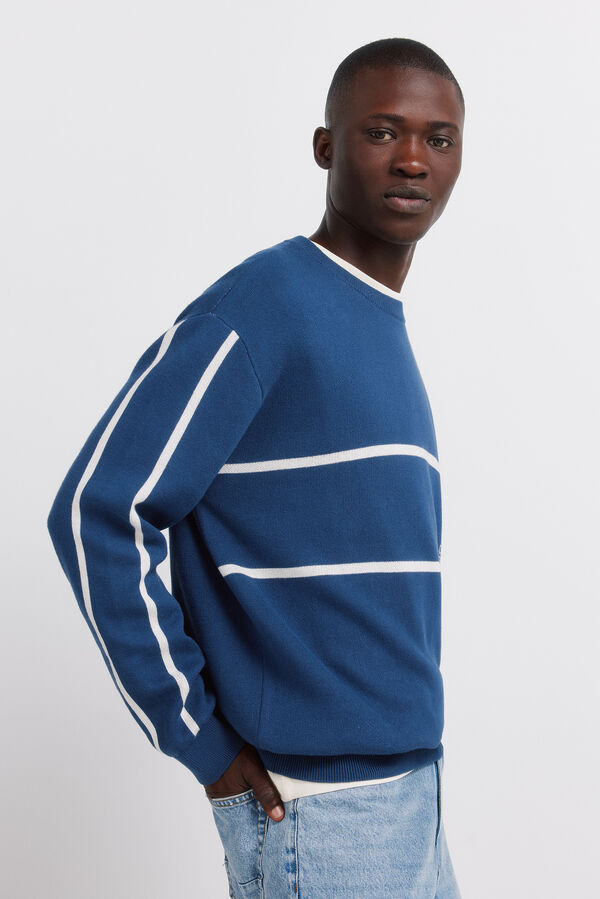 Springfield Camisola jacquard texto azul