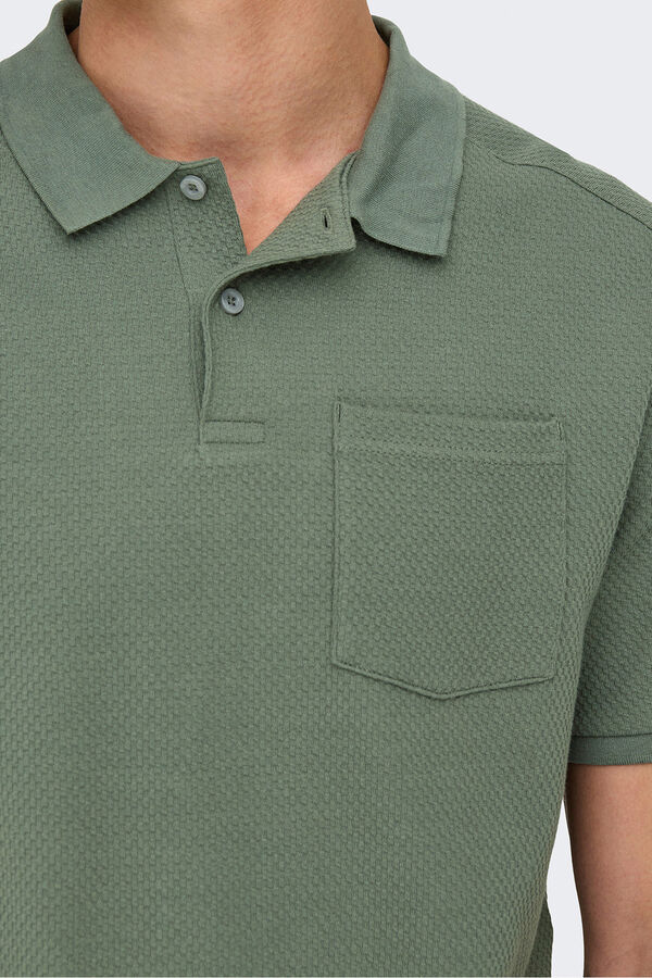 Only & Sons Polo de manga curta verde