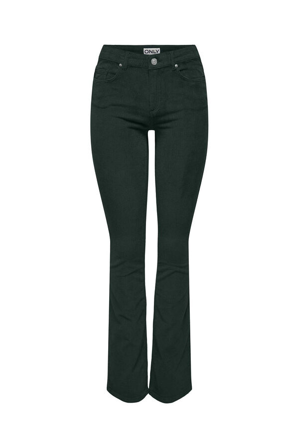 Only Pantalón flared de pana turquesa