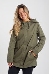 Brave Soul Parka con capucha kaki