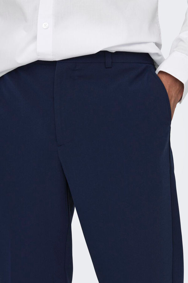 Only & Sons Calça de terno slim fit para homem azul