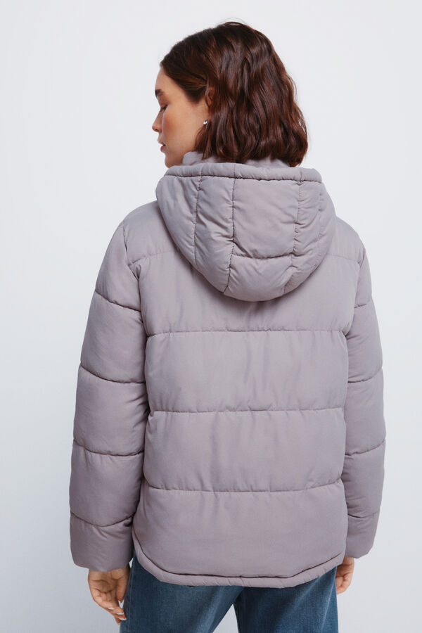 Springfield Chaqueta acolchada capucha poli&eacute;ster reciclado kaki