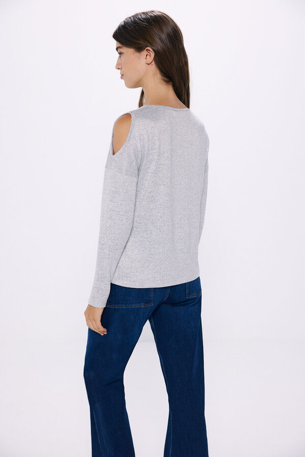 Springfield Camiseta escote hombros gris