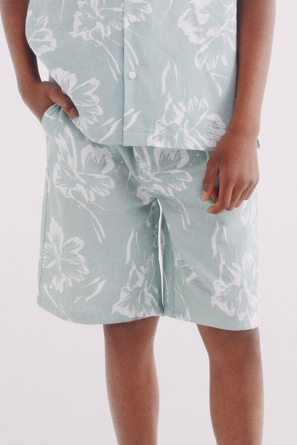 Springfield Kids Bermudas florais para meninos verde