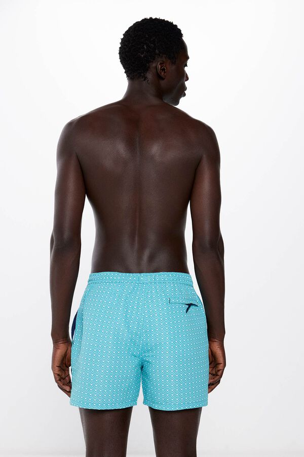 Springfield Ba&ntilde;ador estampado geom&eacute;trico verde