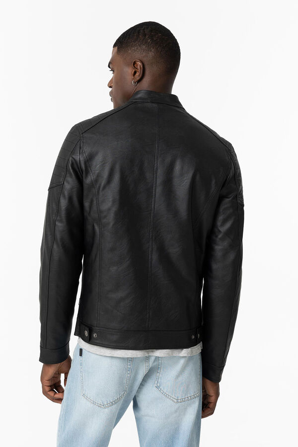 Tiffosi Blus&atilde;o Efeito Pele preto