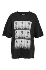 Noisy May Camiseta de corte oversize y manga corta gris