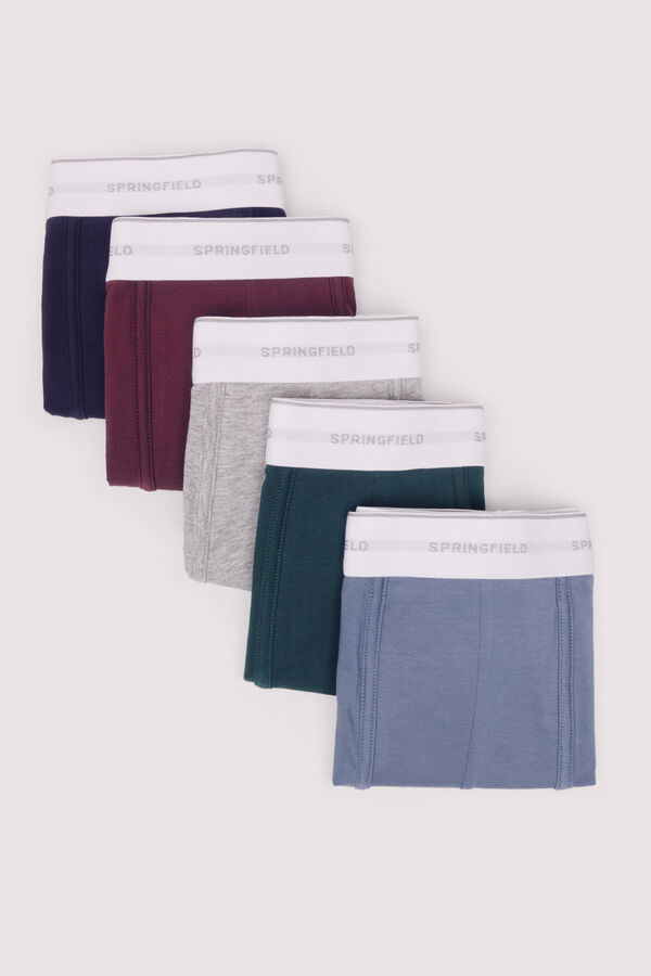 Springfield Pack 5 boxers b&aacute;sicos azul