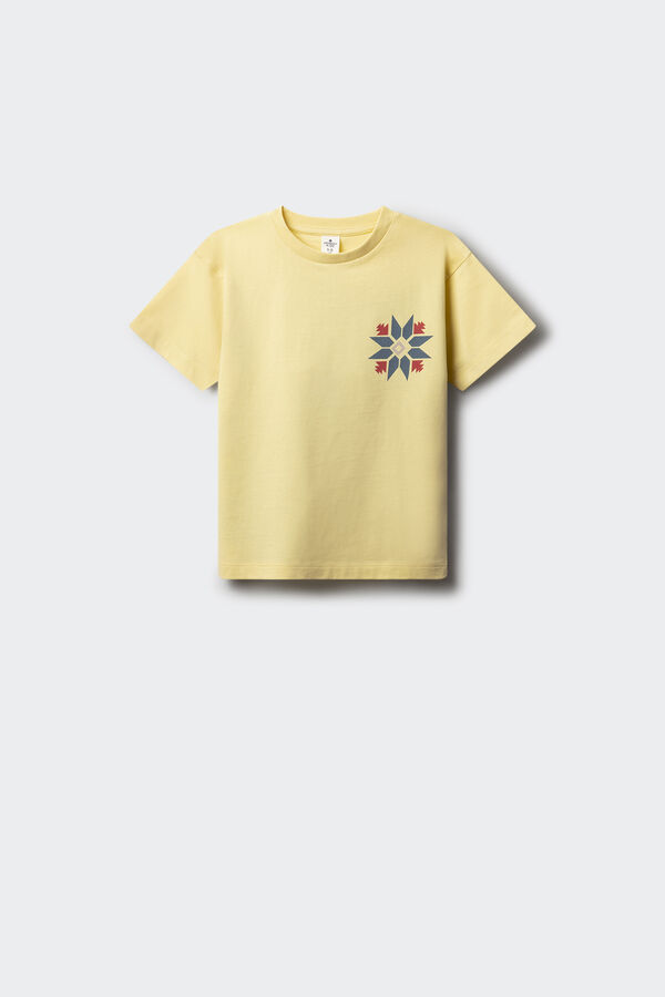 Springfield Kids Camisa de mosaico Navajo para meninos amarelo