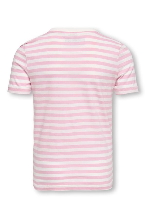 Only Girls T-shirt de manga curta com estampado frontal rosa