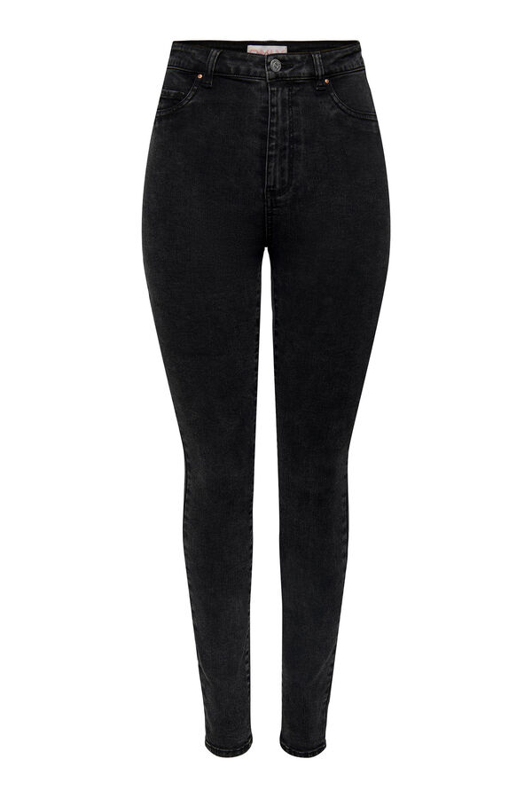 Only Jeans Skinny Tiro Alto negro