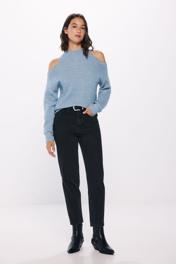 Springfield Jersey lurex aberturas hombros azul