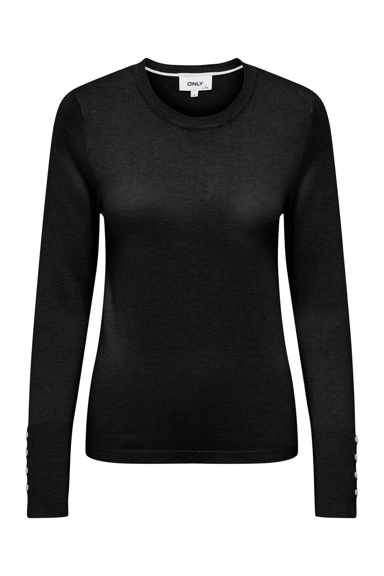 Only Camisola de malha fina com gola redonda