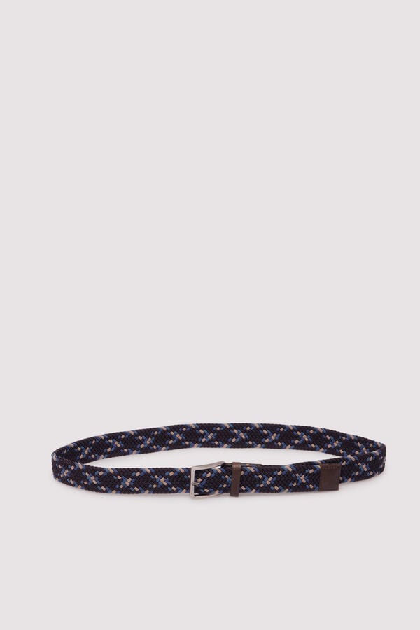 Springfield Cintur&oacute;n trenzado multicolor marr&oacute;n