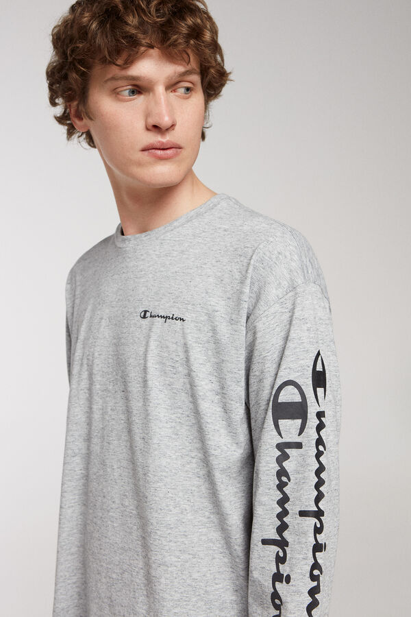 Champion camiseta boxy manga larga gris