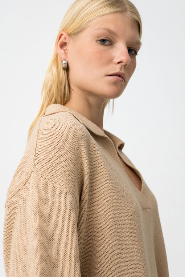 Tiffosi Camisola Relaxado com Gola cru