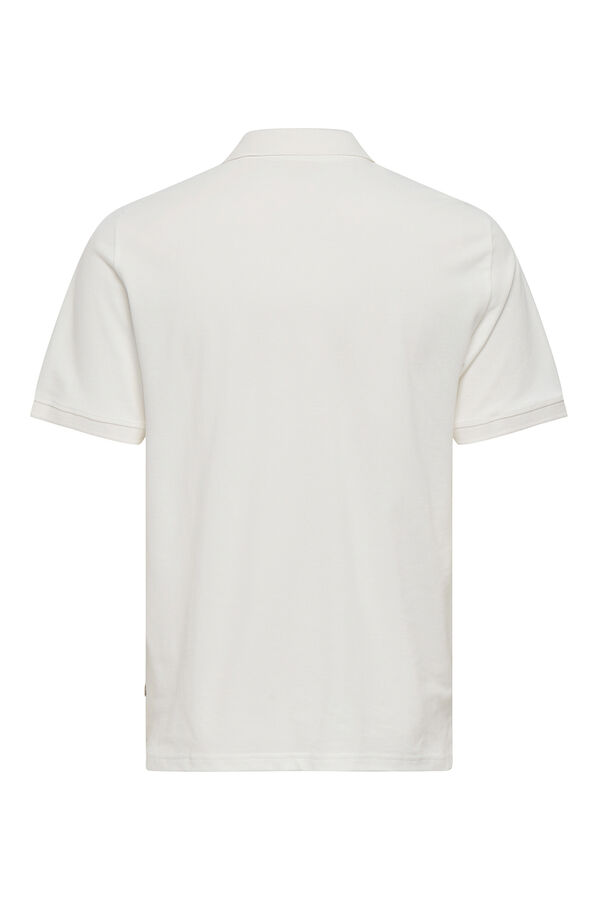 Only & Sons Polo com detalhe frontal branco