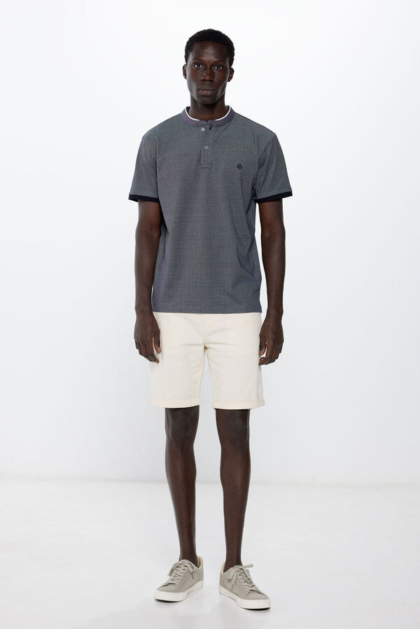 Springfield Polo slim cuello mao azul