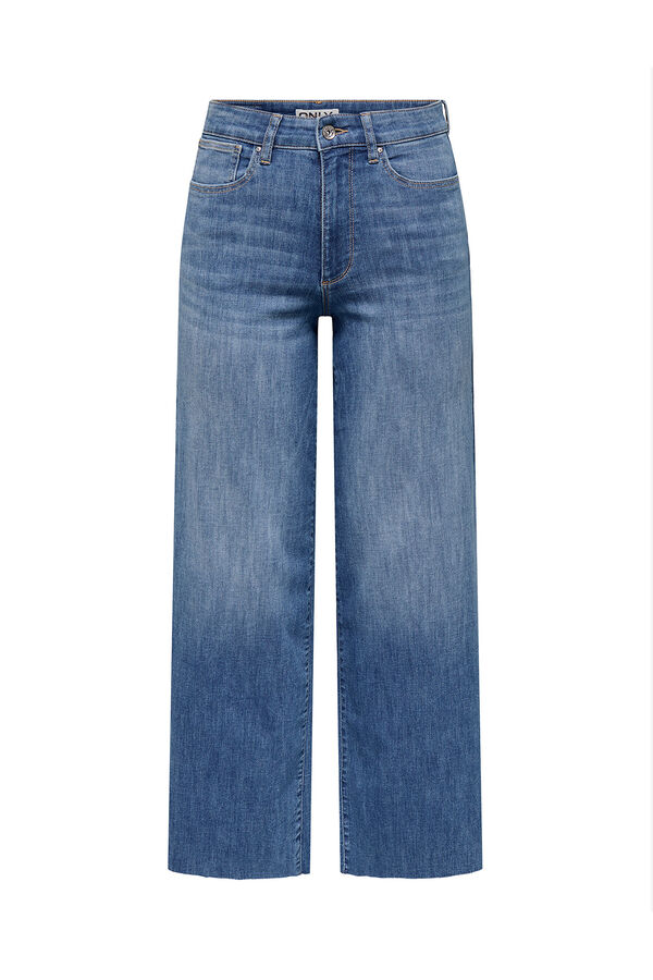 Only Jeans Wide Leg cropped azul