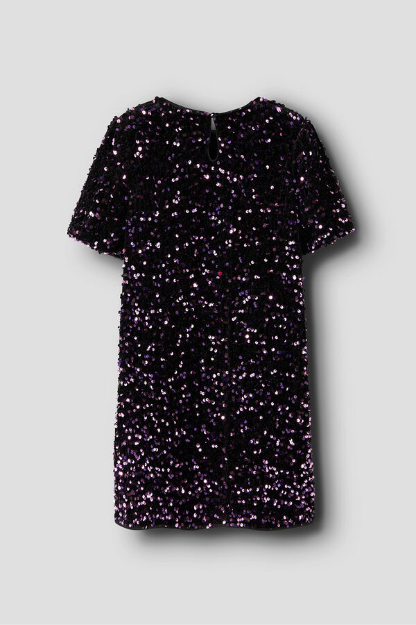 Name It Vestido de lantejoulas para menina rosa