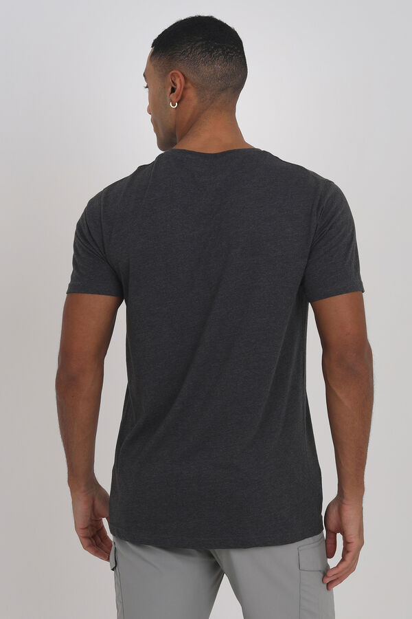 Brave Soul Camiseta b&aacute;sica de manga corta gris
